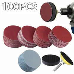 100Pcs 1inch 25mm Sanding Discs Pad 100-3000 Grit Abrasive Polishing Pad Kit for Dremel Rotary Tool Sandpapers Accessories