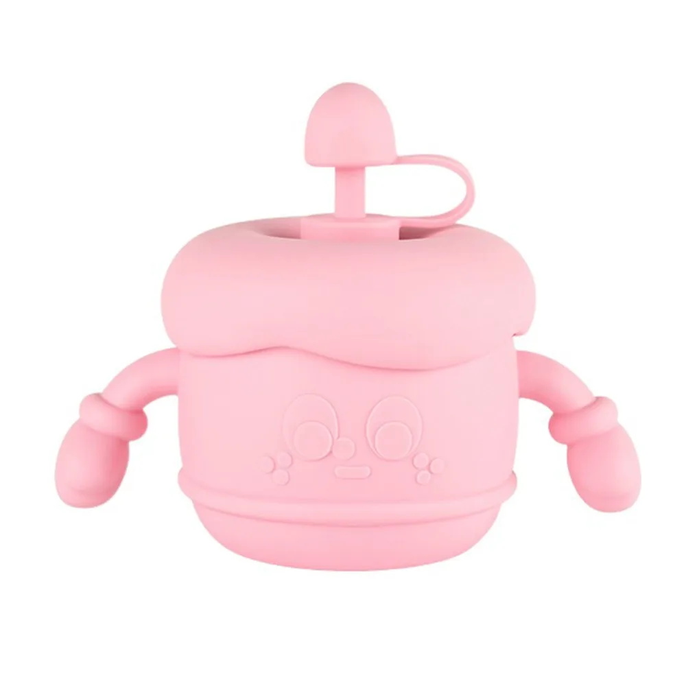 

Creative Baby Training Cup Leakproof Portable Toddlers Straw Water Bottle Soft Silicone Double Handle Toddler Sippy Cups