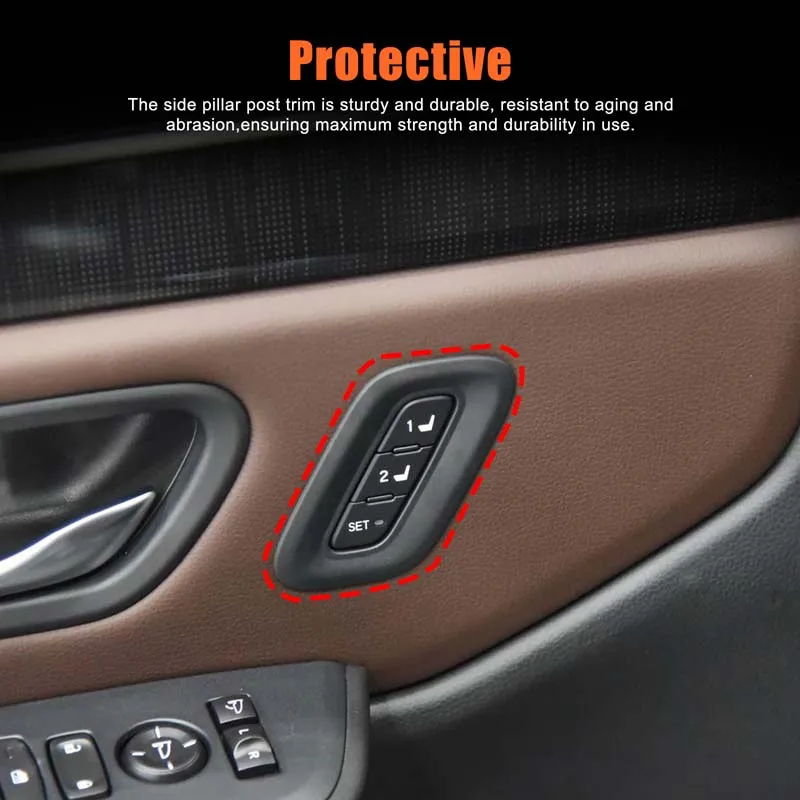 For Honda Pilot Passport 2023-2026 ABS Car Door Seat Memory Button Seat Adjust Button Cover Trim Sticker Car Car Accessories 3