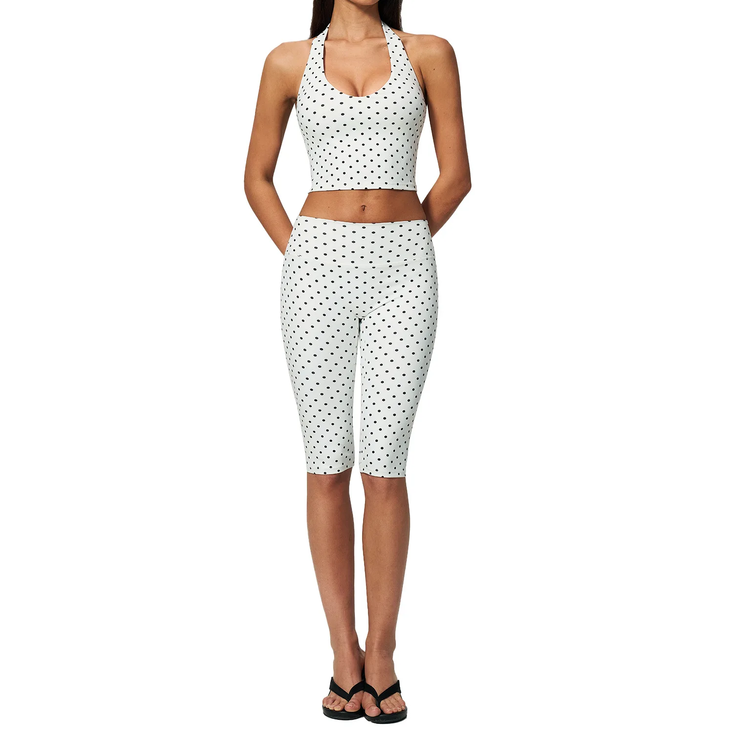 Yoga Set 2PCS Women Tracksuit Sports Set Fitness Outfits Sportswear Workout Clothes Running Capri Pants Gym Suit Athletic Wear