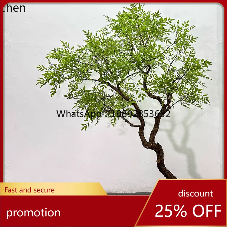 

YFY Artificial Horse Drunken Wood Nandina Maple Tree Banyan Tree Indoor Landscaping Staircase Display Window Restaurant