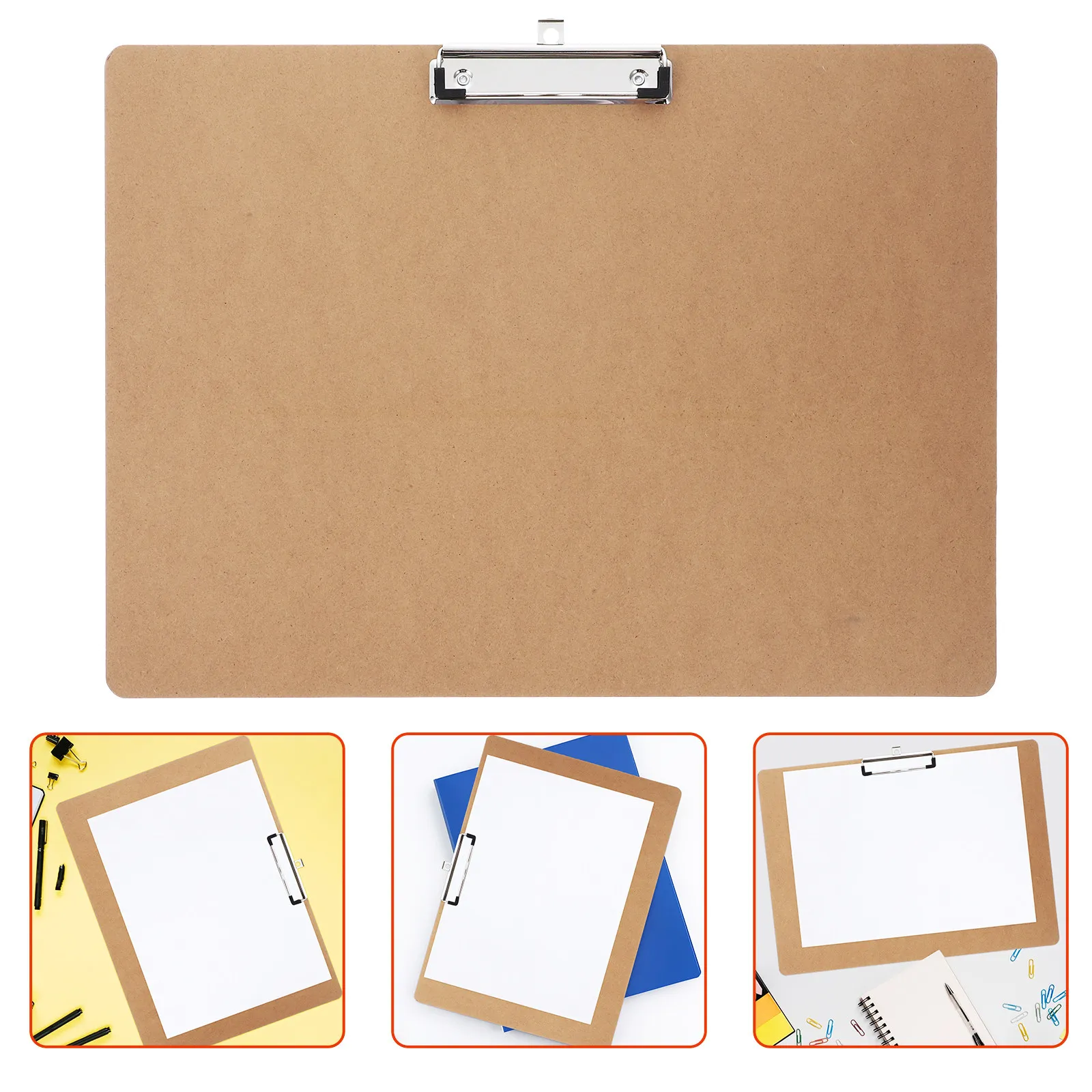 

Large Clipboard A3 Writing Board Sturdy Document Organizer for Office Use Kitchen Drawing Pad Heavy Duty Metal Clip File Holder