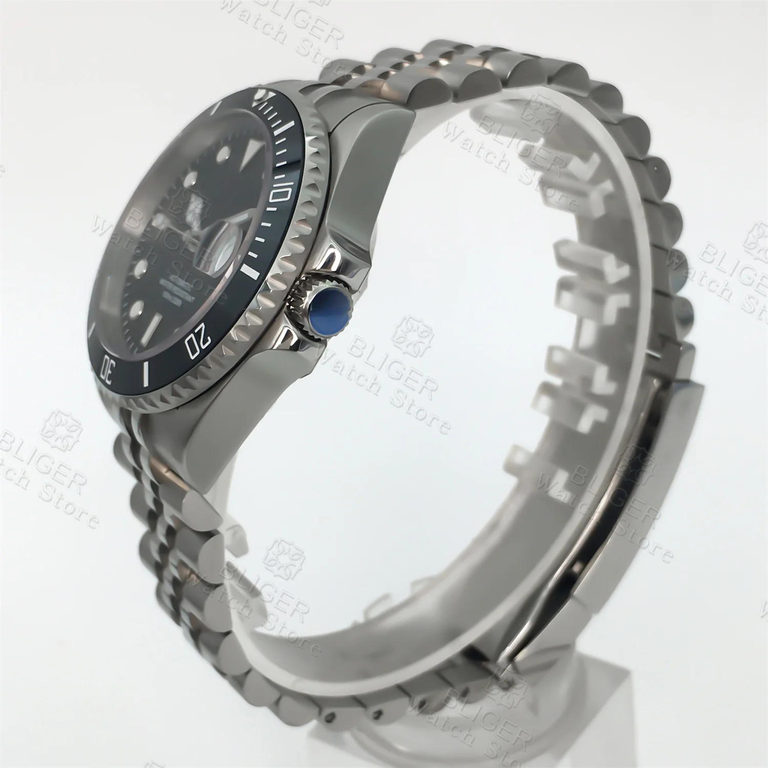 BLIGER 36 มม.38 มม.ดําน้ําอัตโนมัตินาฬิกาผู้ชาย NH35A PT5000 วันที่ Sapphire Glass หมุนเซรามิค BEZEL Luminous Mechanical นาฬิกาข้อมือ