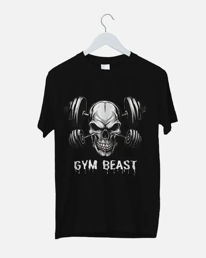 Skull Plate Gym T Shirt Funny Mens And Womens Fun Fitness Jersey Trainer Workout Lover