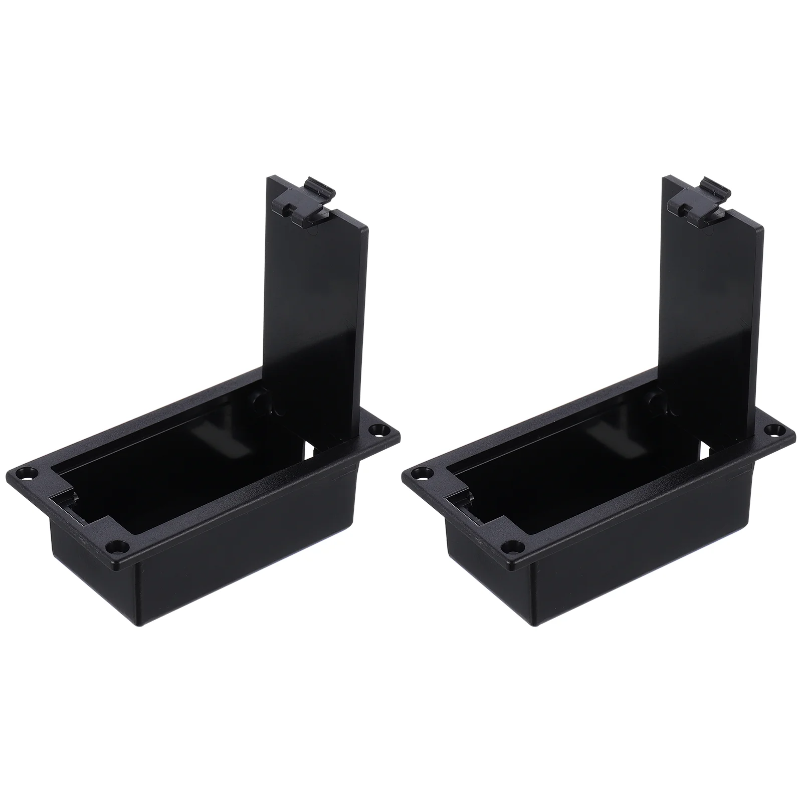 2 PCS Pickup Case Holder for Guitar Cover Compartment Active Bass Plastic and Metal