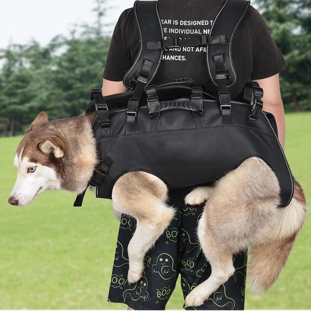 Bolsa de viaje al aire libre para perros grandes bolsa de transporte para discapacitados mochila transpirable mas gruesa para caminar bolsa