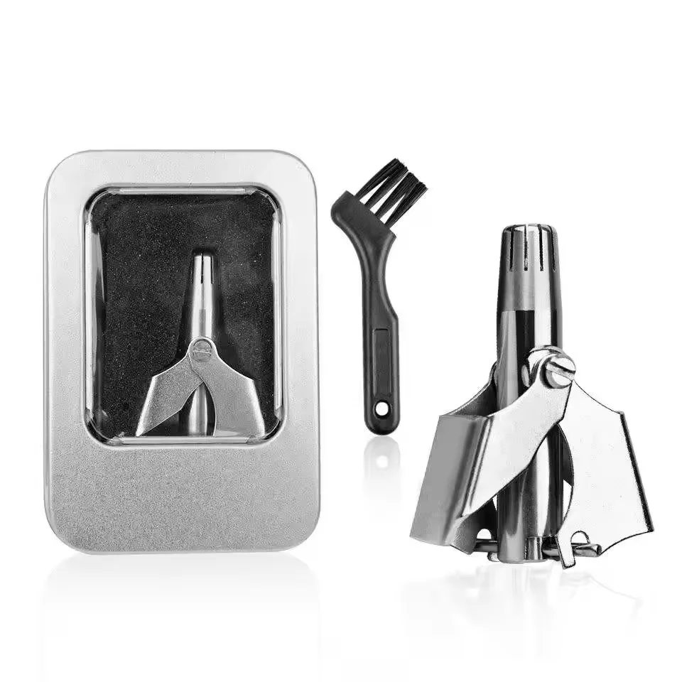 Триммер для волос в носу, 1 шт., мужской ручной триммер для волос в носу из нержавеющей стали, машинка для стрижки волос в носу, маленькие ножницы с круглой головкой, женские ноздры