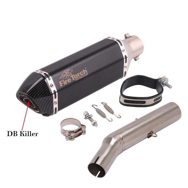 Motorcycle Exhaust Escape Middle Link Pipe Moto Muffler Adapter Connecting Slip On For Yamaha Tricker XG250 XT250 2004 - 2008