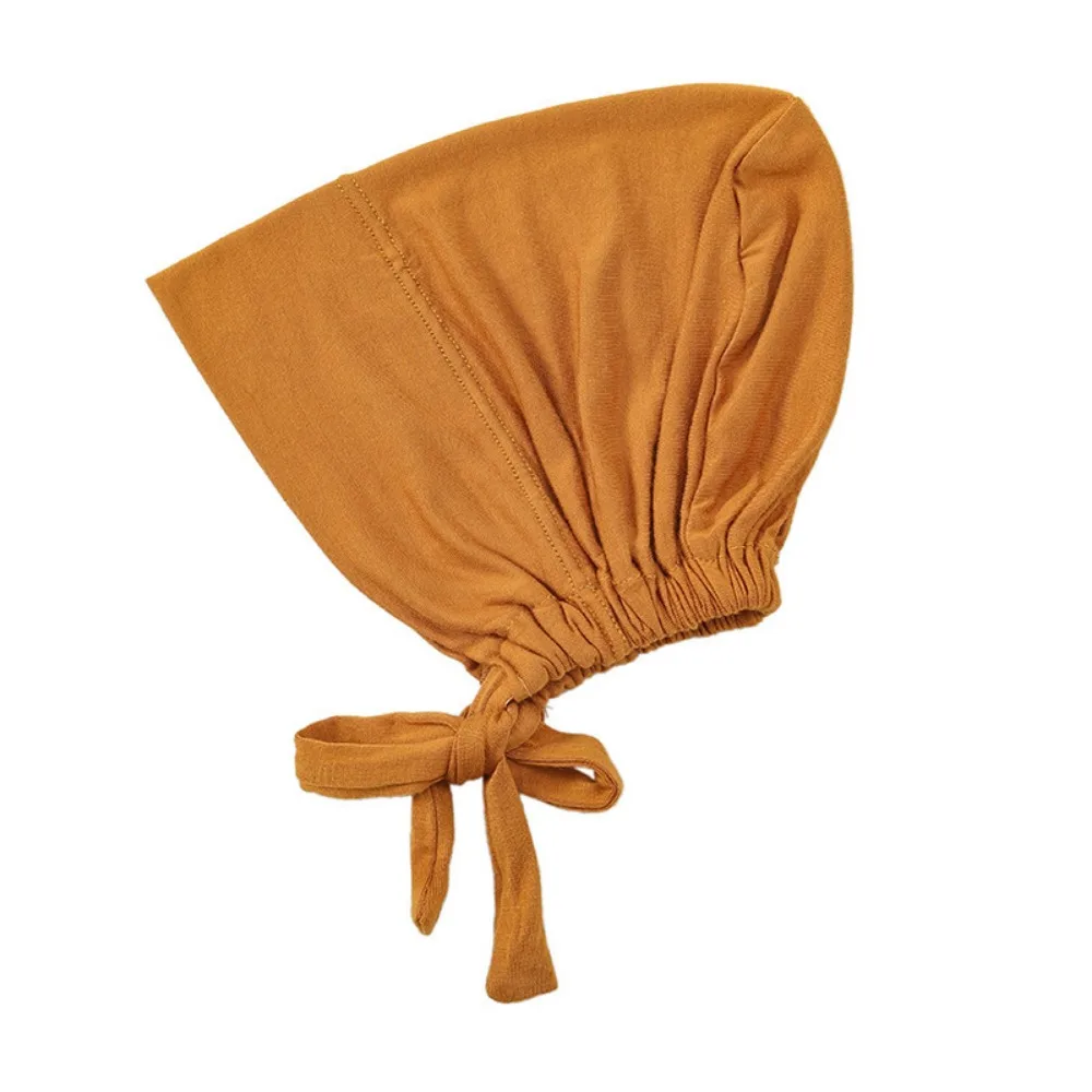

Chemo Turban Adjustable Headscarf Hat Breathable Elastic Islamic Turban Solid Color Soft Modal Muslim Bonnet Muslim Women