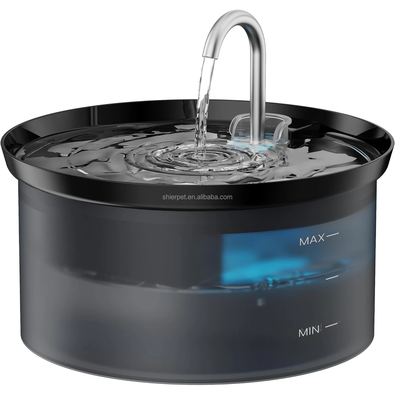 

2.5L Automatic Black Pet Water Fountain PP Pet Water Dispenser Water Bowl