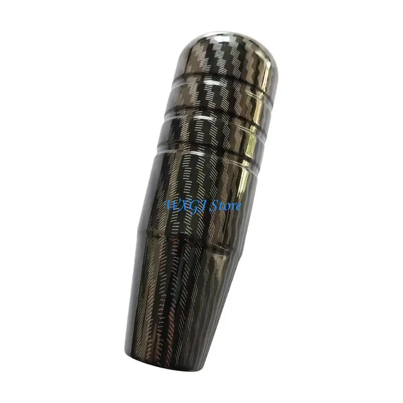 

37JE Aluminum Gear Shifting Knob with Carbon Fiber Finish Ergonomic Design Universal Fit Manual