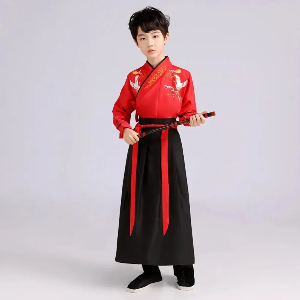 

Girl Hanfu Dress Chinese Traditional Cosplay Costumes Kids Clothes Children Clothing Ethnic Style Boy Stage Kung Fu Performance