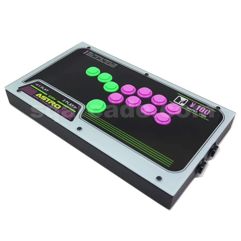 RAC-J800B All Buttons Hitbox Style SQ Arcade Joystick Fight Stick Sanwa OBSF-24 30 Artwork for Video Game Controllers PS4/3/PC
