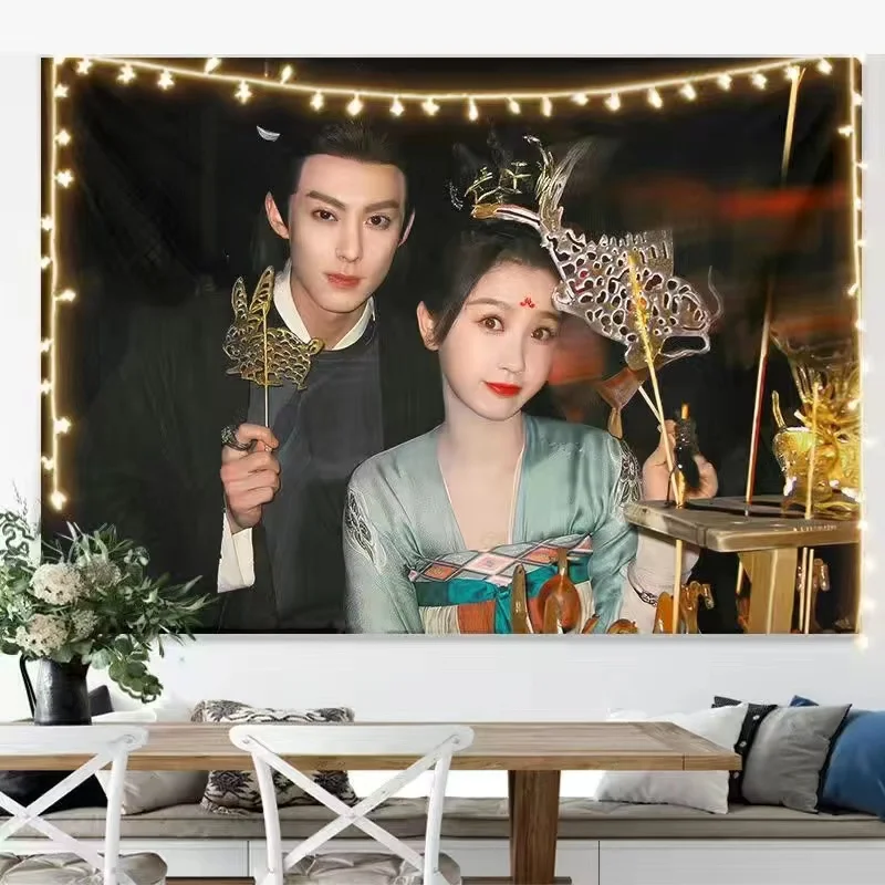 Wang Hedi Yu Shuxin HD Poster Hanging Cloth TV Canglanjue Drama Stills Photo Picture Tapestry Bedroom Idol Wall Decor Background