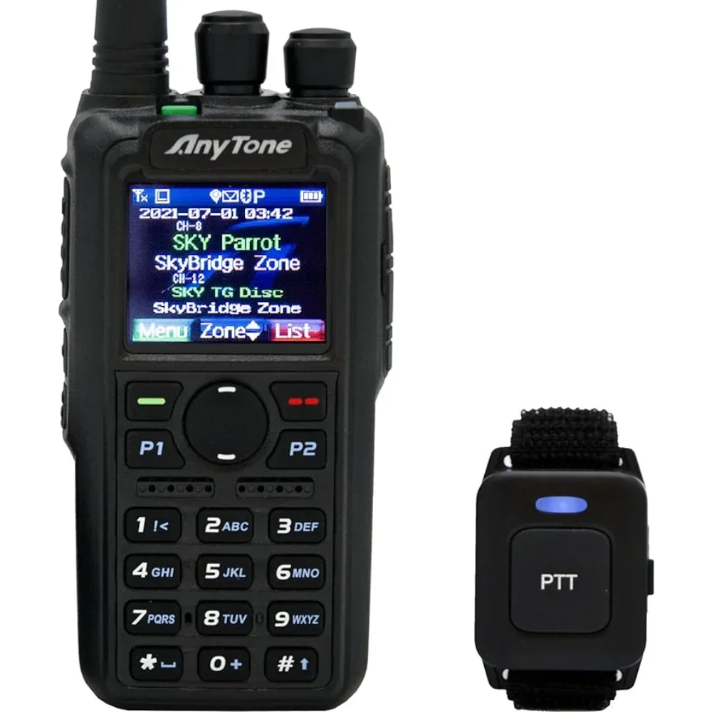 AnyTone-AT-D878UVII Plus, banda Dual DMR/analógica, 7W, VHF, 6W, UHF, Bluetooth, PTT, Digital/analógico, APRS, EE. UU.