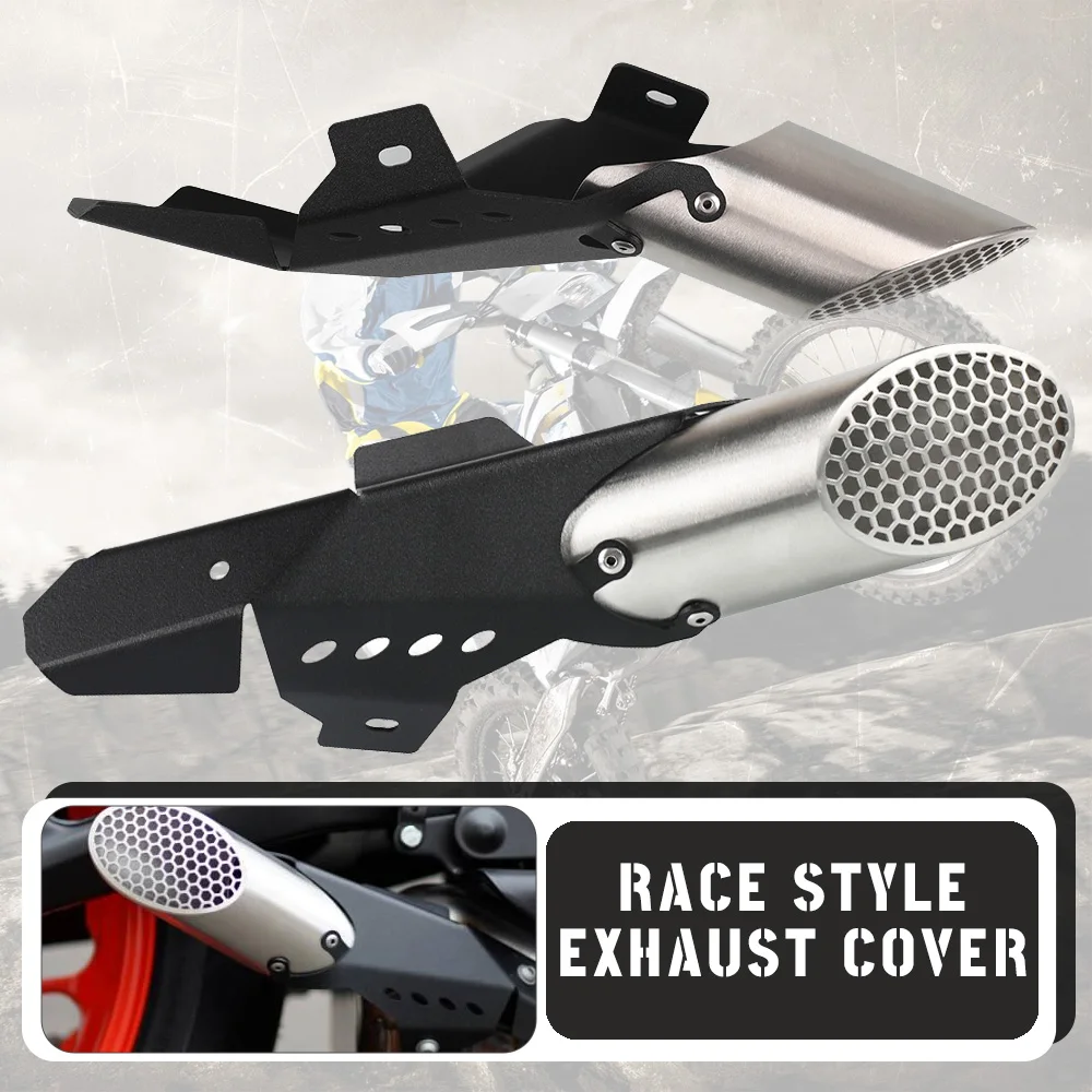 

2024 2025 New Original Motorcycle Exhaust Pipe Aluminium+Stainless FOR YAMAHA MT-07 2021 MT07 MT 07 CNC Exhaust Cover Protection