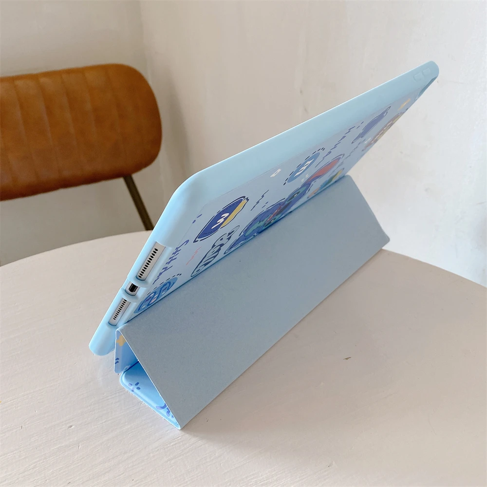 Étui pour tablette Lotso de dessin animé 2025 pour IPad 11e génération A16 Funda Air 6/5/4/3 Pro11 2024 7/8/9/10e 9.7, housse avec porte-crayon