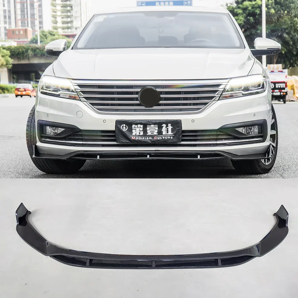 

For Volkswagen Lavida 2018-2019 Years Car Front Bumper Chin Tail Bodykit Lip Modification On Bumper Spoiler Chin Bright Black