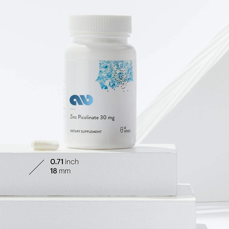 Picolinato de Zinc de 30mg, suplemento de zinc de buena absorción que promueve el crecimiento y la función inmunológica, 60 cápsulas