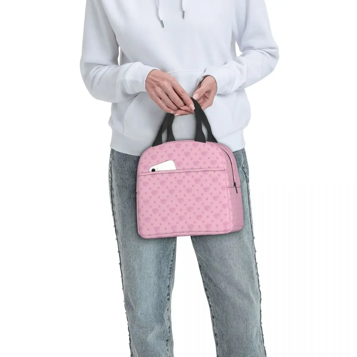 Bolsa térmica aislante para el almuerzo, diseño personalizado de Ferragnis Chiara, para mujer, a prueba de fugas, moderna, con motivos de moda, ideal para llevar el almuerzo, para niños y estudiantes.