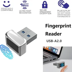 U6/U7 USB Fingerprint Reader Module Zinc Alloy MinI Biometric Scanner Padlock Safe Multilingual Convenient Operation for Laptops