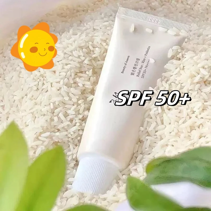 SPF50+ Sunscreen Rice Probiotic Face Cream Lotion 50ml Moisturizer Solar Blocker Skin Whitening Korean Beauty Sunscreen