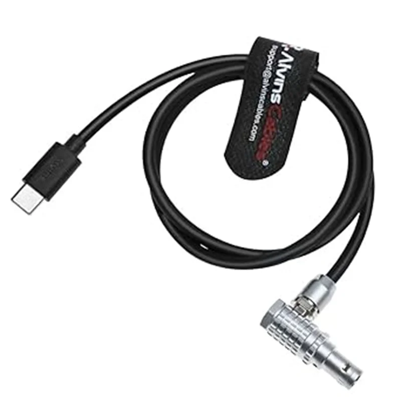 Alvin's Cables Record Control Cable for DJI Focus Pro, RED Komodo Camera, Right Angle EXT 9 Pin to Type-C USB-C Control Cable 60