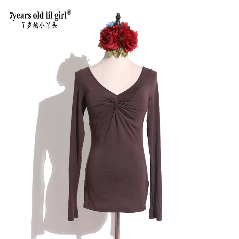 

Женские рубашки для бега с длинными рукавами, сексуальный топ для йоги с открытыми плечами, топ из лайкры и хлопка для танцев на животе GHH23