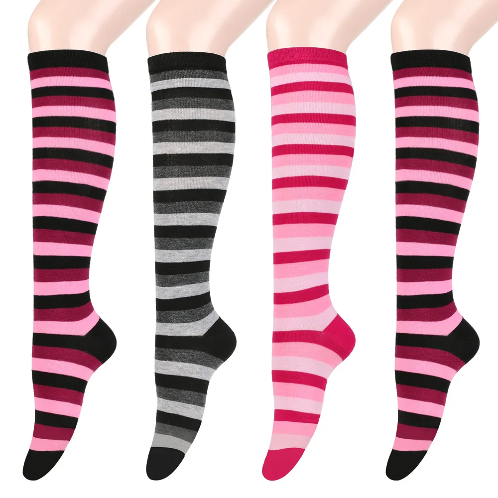 

Striped Short Sock Women Ladies Japanese Harajuku Creative COSPLAY Cotton Calf Socks Black Pink Female Sox 2025 New Fashion