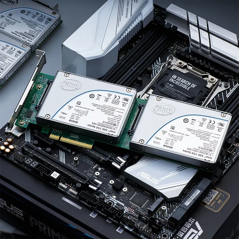 Convertitore riser scheda di espansione SSD Xinmonda PCI Express3.0 x4 a U.2 NVME SFF-8639 da 2,5"