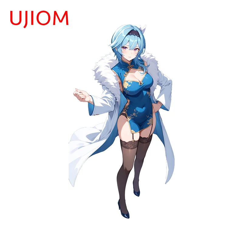 UJIOM 13cm X 7.1cm Sexy Eula Genshin Impact Alluring Wall Stickers Amusing Bathroom Wallpapers Decal Game Room Chambre