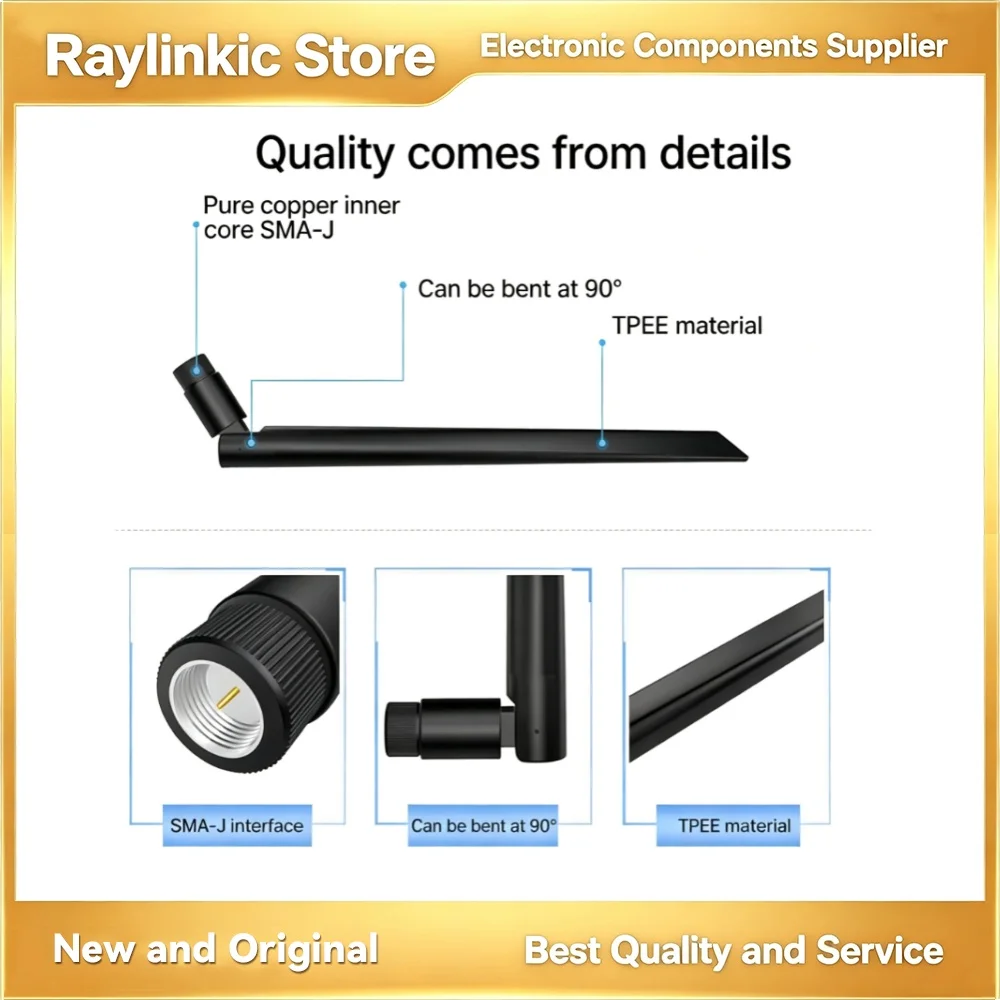 5PCS TX433-JW-5 TX433-JKD-20P TX433-JZ-5 433MHz Rubber Antennas EBYTE SMA-J Interface High-Quality Omnidirectional Antenna