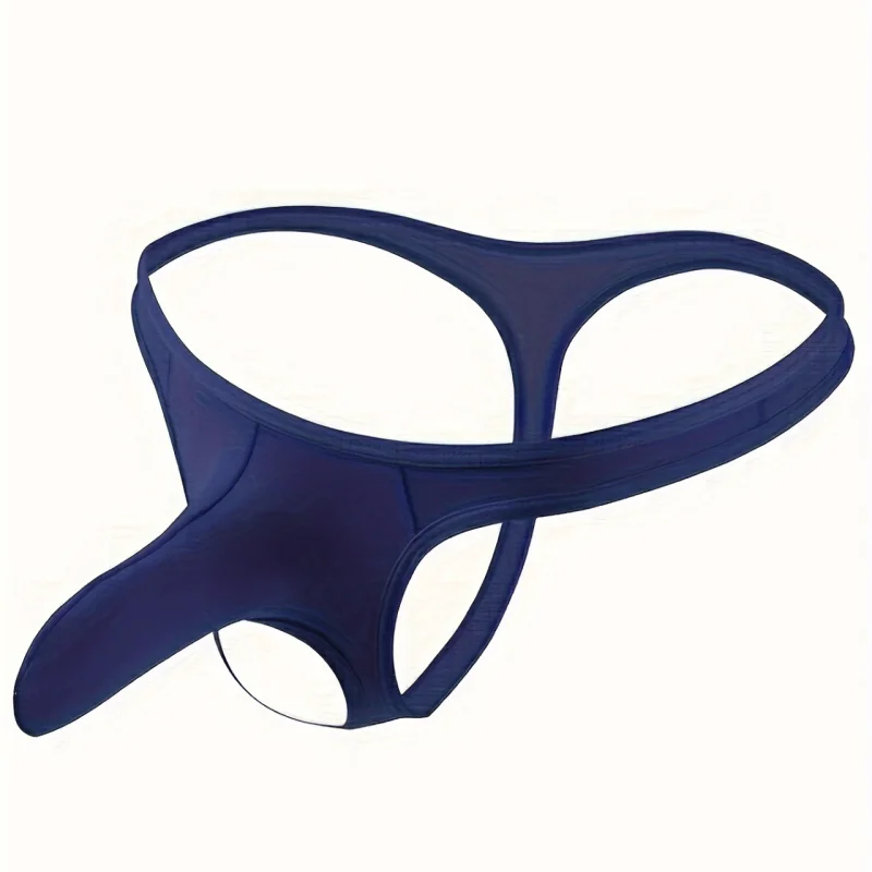 ثونغ طائرة مثيرة للرجال، ملابس داخلية منفصلة رصاصة، سراويل T من الحرير الجليدي للرجال #3
