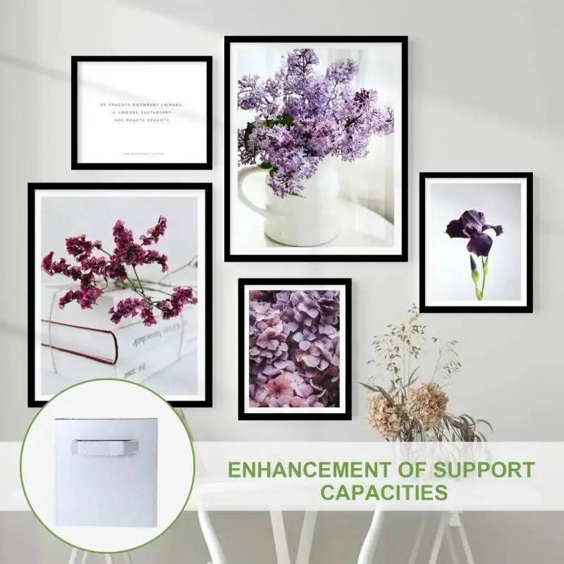 Metal Hangers easy installs Picture Hanging set Heavy Duty Adhesive Wall Hanger for Picture Acrylic Panel