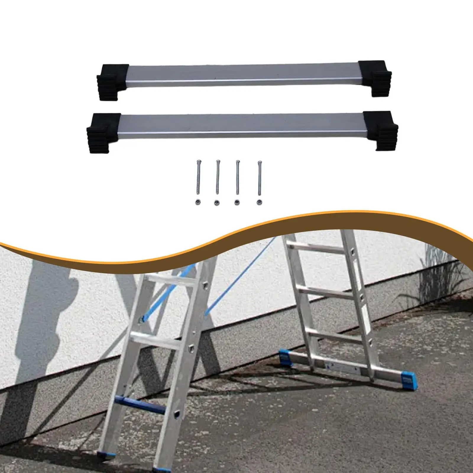 Extension Ladder Balance Bar Universal Aluminum Alloy Stabilizer for Folding Ladders Ladder Accessories