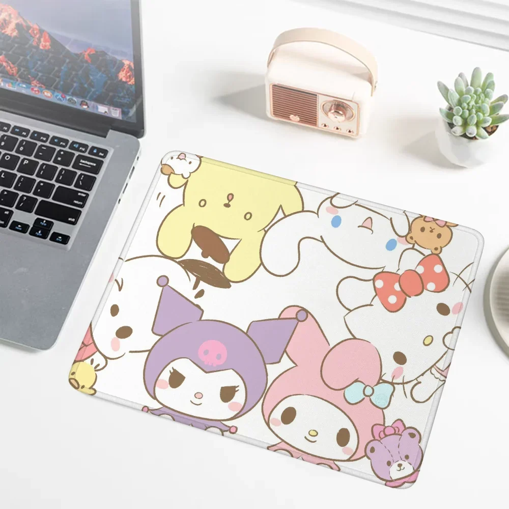 

Small Leather Mouse Pad Gamer Cinnamoroll Gaming Laptop Cute Sanrio Mousepad Wireless Mouse for Computer Offices Accessories Mat