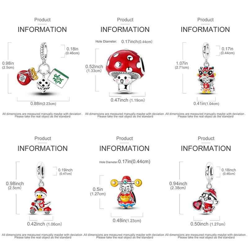 Charms aus 925 Sterling Silber, Rote Farbserie, Roter Elefant, Tier- und Fruchtperlen, Original, Passend für Damen, Jubiläums-Schmuckanhänger – Detail 6