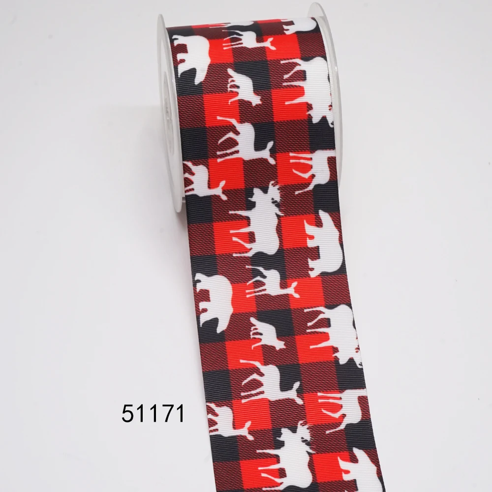 Tự Làm Hoạt Hình Giáng Sinh In Hình Grosgrain Nơ Cho Thủ Công Cung Cấp Phụ Kiện May Vá 5 Thước, Phẳng Nhựa 10 Miếng. 51171