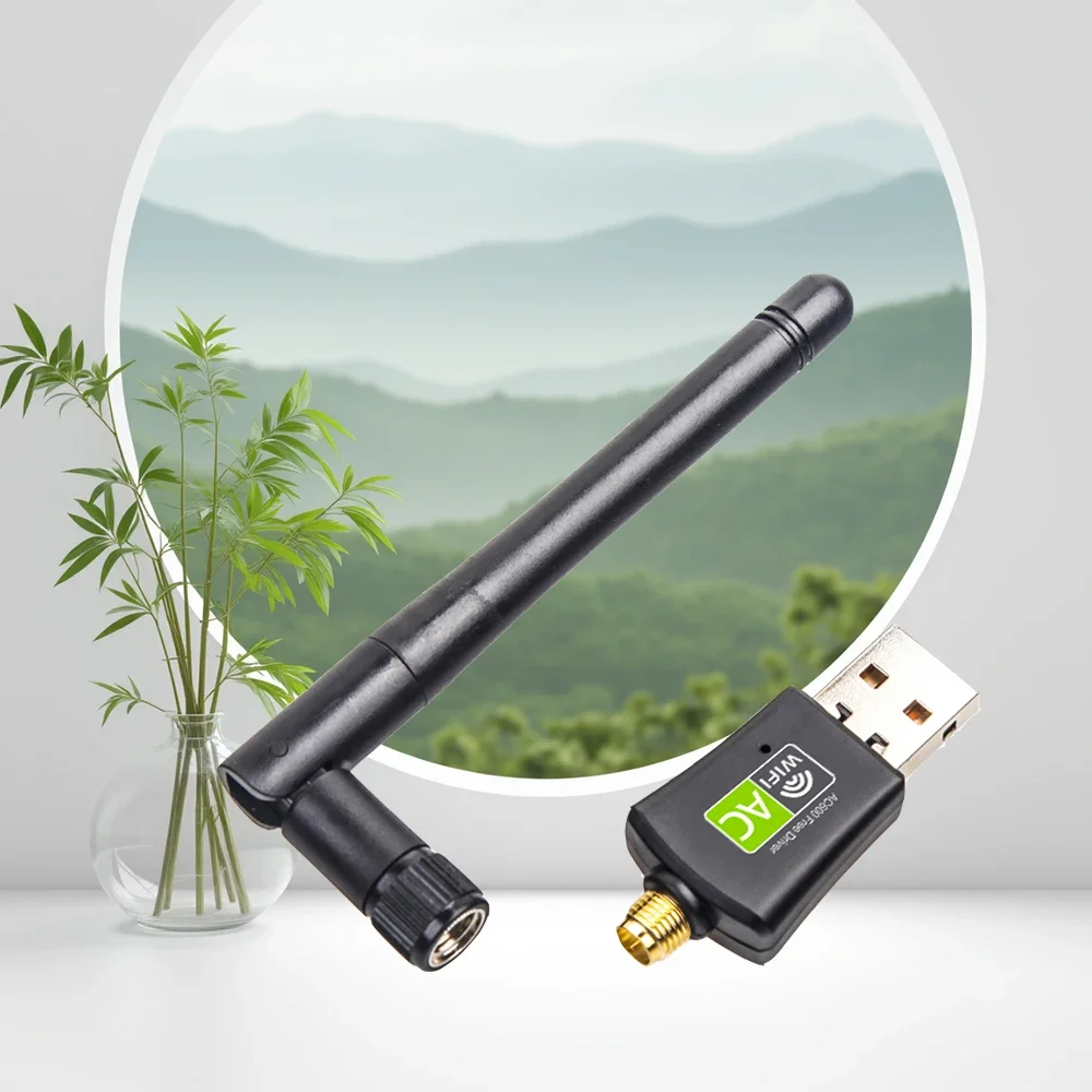 

Dual Band 5Ghz 2.4Ghz 600Mbps USB Wireless Network Cards WiFi Adapter for Desktop/Laptop/PC Free Driver