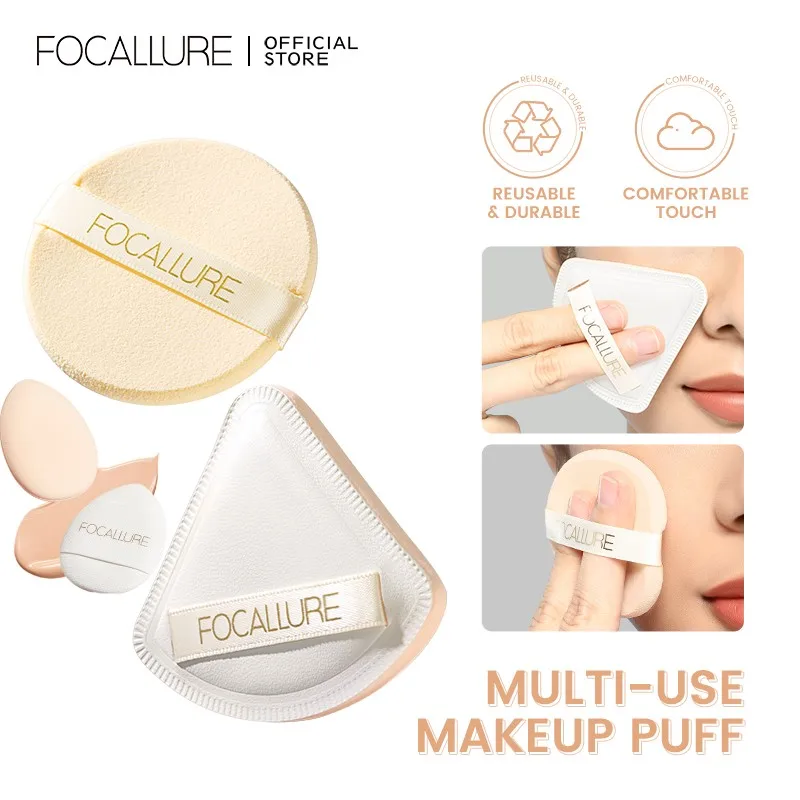 

FOCALLURE Multipurpose Makeup Sponge Soft Portable Finger Shape Face Powder Air Cushion Cosmetics Puff Beauty Cosmetics Tools