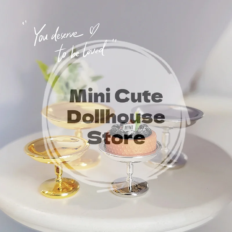 

Металлический миниатюрный поднос для фруктов, аксессуар для декора своими руками для кукольного домика, идеально подходит для моделей торта и димсам.