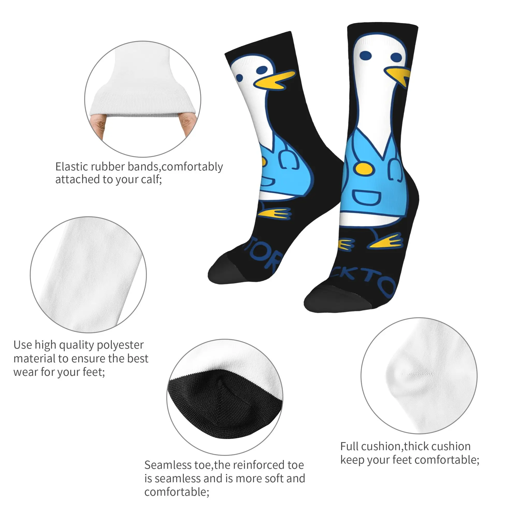 Happy Funny Men's Socks Novelty Cartoon Fun Duck Doctor  Sock Polyester  Sport Women's Socks Spring Summer Autumn Winter