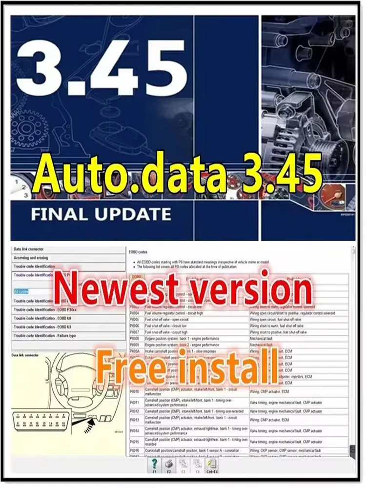 2025 Hot Newest all data auto repair software alldata 10.53 Technik Europe Automotive Repair Software + autodata 3.45 software
