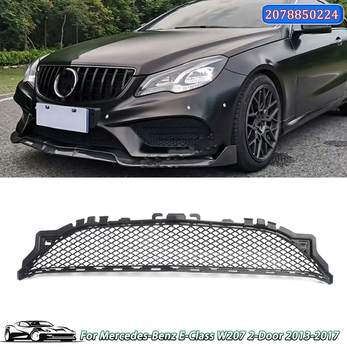 

Front Bumper Lower Grille Mesh For Mercedes-Benz W207 E350 2013 2014 2015 2016 2017 Base Coupe 2-Door bumper grill 2078850224