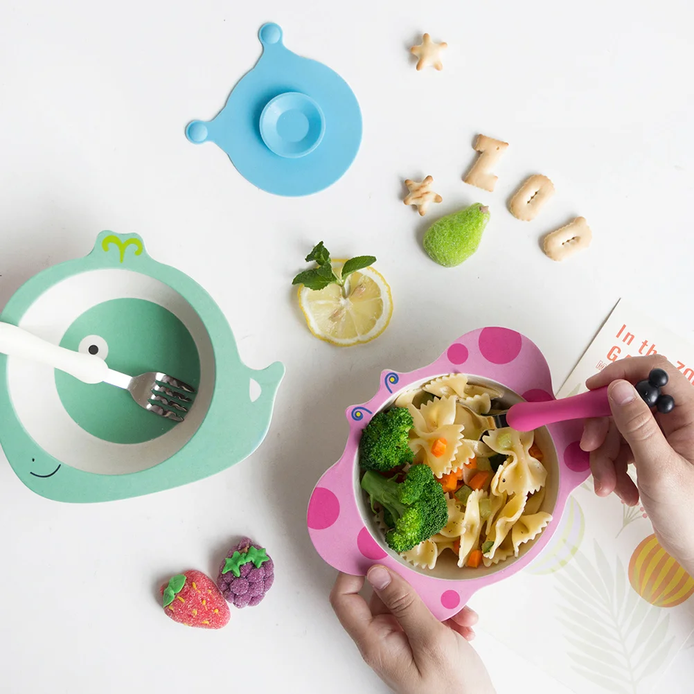 

Bright Color Bamboo Fiber Bowls for Kids Toddlers Unbreakable Eco-Friendly Lightweight Easy Clean Multiple Usage Cereals