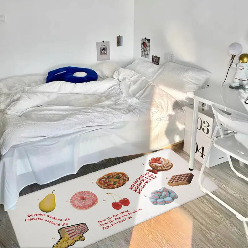 Mat Animal Dessert Donut Fruit Candy Carpet Bedside Sofa Blanket Non-slip Cushion Fault Wool Furry Carpet Bedroom Absorbent Mat