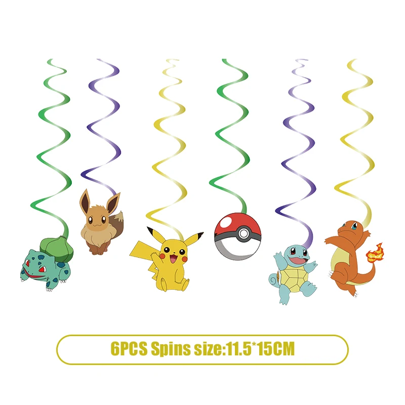 Pokemon Verjaardagsfeestje Levert Pikachu Ballonnen Servies Tafelkleed Plaat Servet Banner Achtergrond Verjaardag Decoratie voor Kinderen