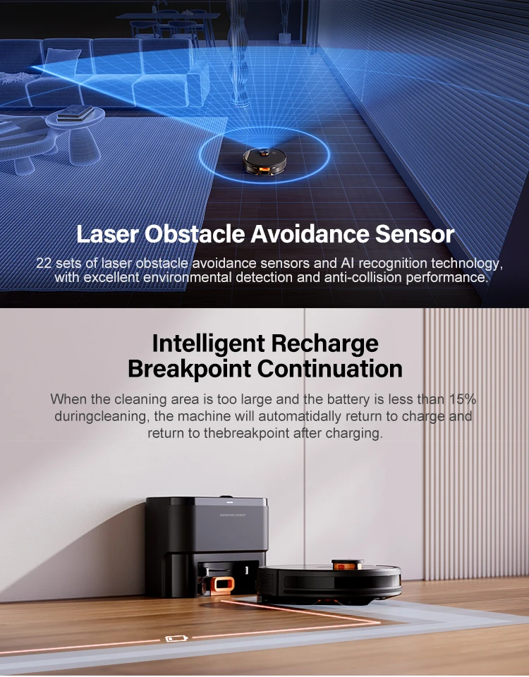 Purerobo JK-X7D Robot aspirador navegación láser recarga automática se puede libros para limpieza temporizada Robot barredor inteligente