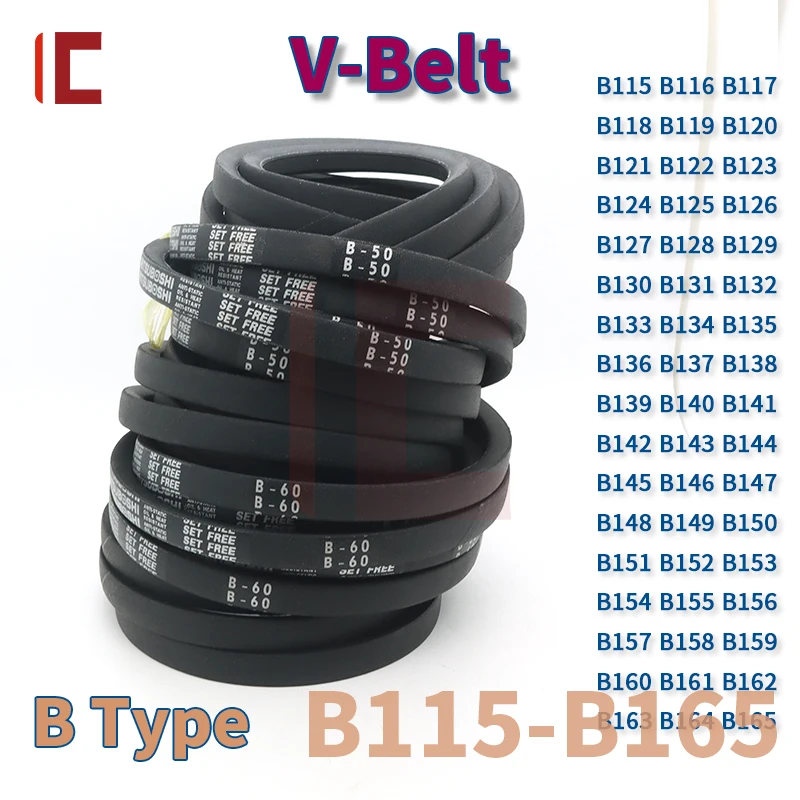 

B Type Belt V-Belt B115 to B165 B Type for Automotive Agricultural Machinery V Belt Rubber Belt Drive Belt B Type Triangle Belt