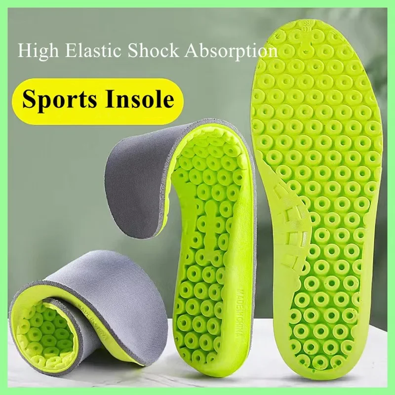 Comfortable Sport Insoles for Men And Women Elastic Shock Absorption Memory Foam Running Shoe Insole for Baskets Shoe Sole image 2